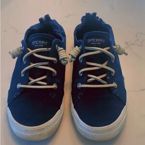 Navy Blue Crest Vibe Canvas Sneakers Sperry Women's size 7.5
